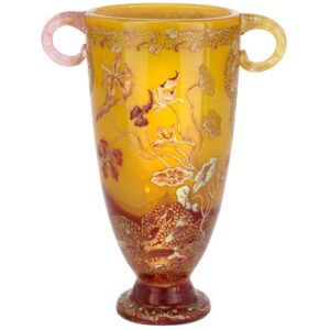 9802 Art Nouveau period twin handled glass vase by Emile Galle 1 org master