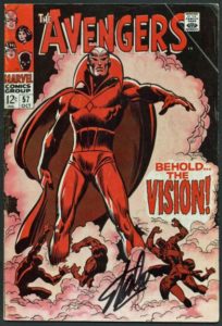 stan lee signed the avengers 57 comic book the vision psadna z04183 11 t5816622 575