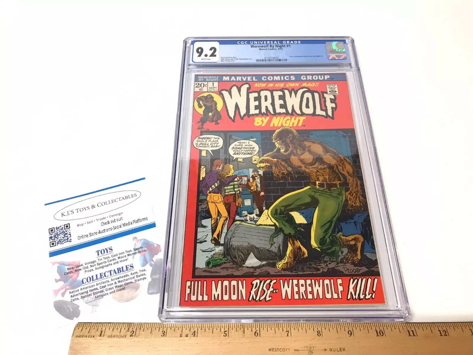 Werewolf by Night #1 HIGH GRADE CGC 9.2 Marvel Comics Werewolf By Night Issue 1